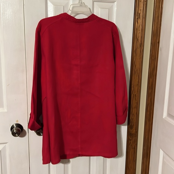 JM Collection Red Linen jacket - Picture 6 of 9